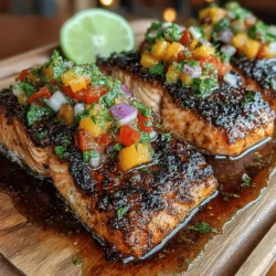 Grilled Salmon with Peach Salsa: Recipe Completion and Serving Suggestions