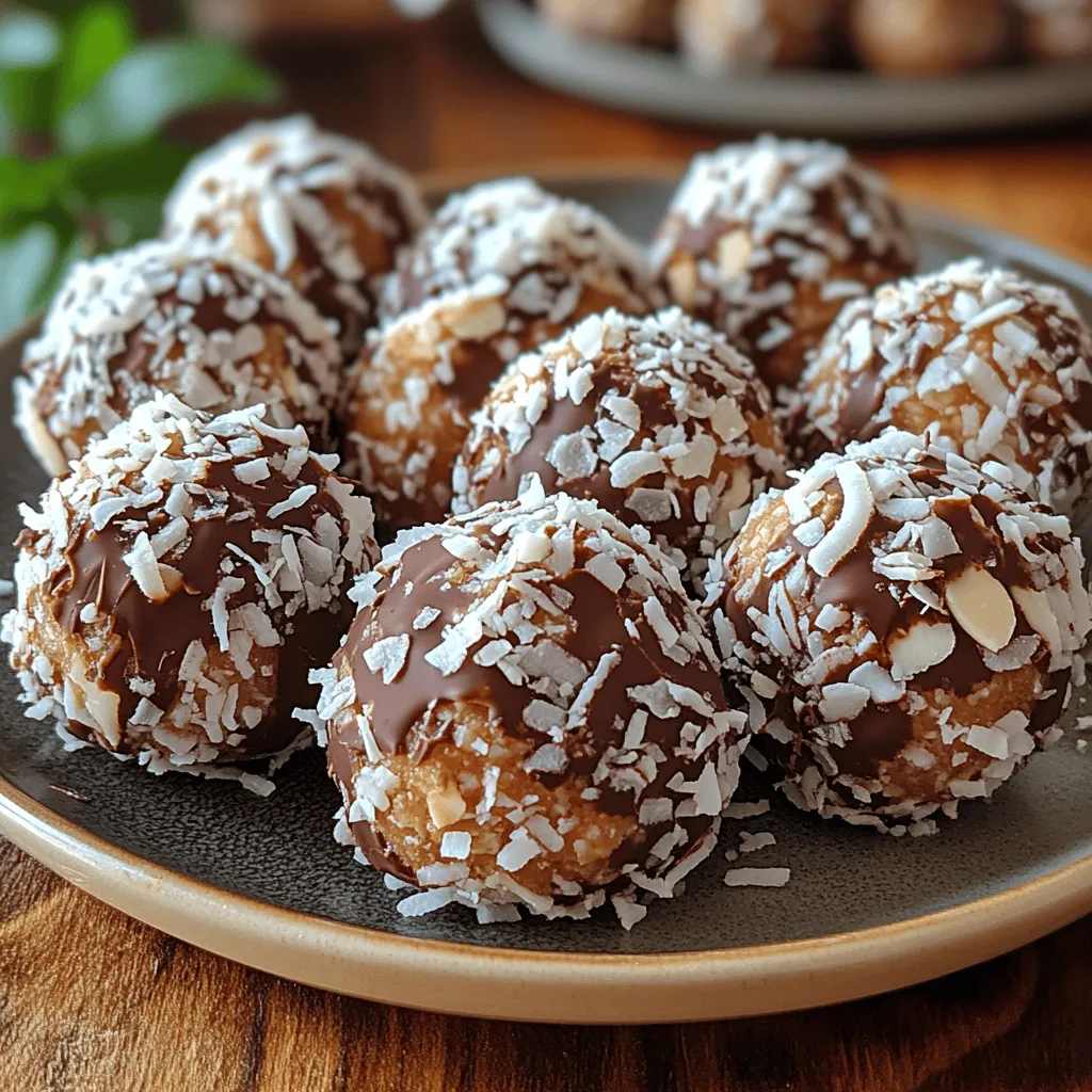 Sweet Coconut Almond Bliss Balls are the perfect treat for anyone looking to indulge in a nutritious snack that doesn't compromise on flavor or satisfaction. These bite-sized delights offer a harmonious blend of sweetness from coconut, creaminess from almond butter, and a nutty crunch from almond flour, making them an ideal option for a quick energy boost or a guilt-free dessert. The beauty of these bliss balls lies not only in their taste but also in their simplicity—requiring minimal ingredients and effort to create. Whether you are a seasoned chef or just starting your culinary journey, this recipe is likely to become a staple in your home.