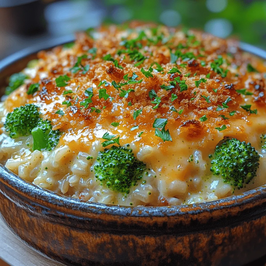In the world of comfort food, few dishes can rival the delightful combination of creamy textures and hearty flavors found in a Broccoli Rice Bake. This dish stands out not only for its rich, satisfying taste but also for its nutritional profile, making it a favorite among health-conscious individuals and families alike. The creamy blend of broccoli and brown rice creates a harmonious balance that appeals to both vegetarians and meat-lovers, positioning it as a versatile option for any meal occasion.