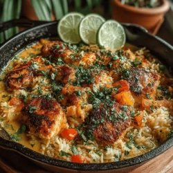 Imagine a dish that transports you to a sun-soaked beach with every bite—a delightful blend of tropical coconut and zesty lime that dances on your palate. The Coconut Lime Chicken and Rice Skillet is not just a meal; it's an experience that encapsulates the essence of a warm, tropical getaway. This one-pan wonder is perfect for busy weeknights, allowing you to enjoy a satisfying and flavorful dinner without spending hours in the kitchen.