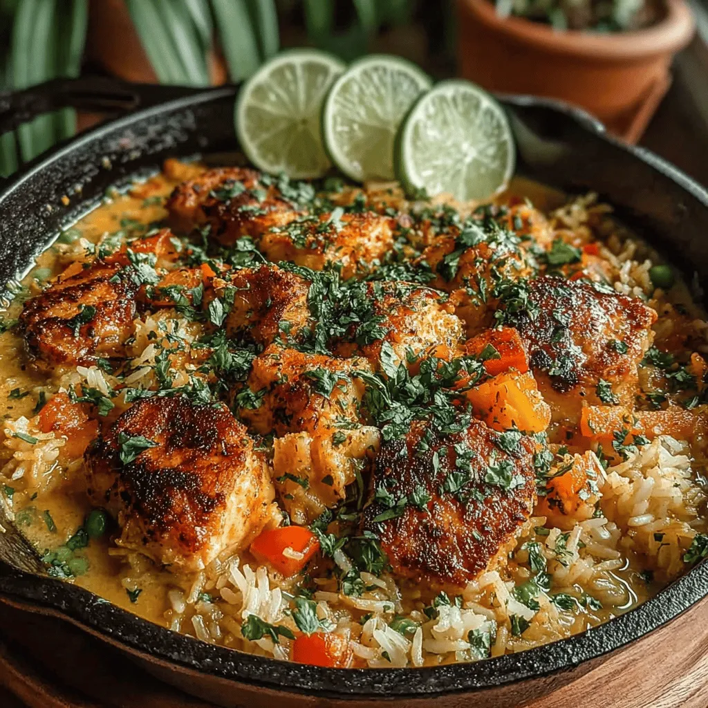 Imagine a dish that transports you to a sun-soaked beach with every bite—a delightful blend of tropical coconut and zesty lime that dances on your palate. The Coconut Lime Chicken and Rice Skillet is not just a meal; it's an experience that encapsulates the essence of a warm, tropical getaway. This one-pan wonder is perfect for busy weeknights, allowing you to enjoy a satisfying and flavorful dinner without spending hours in the kitchen.