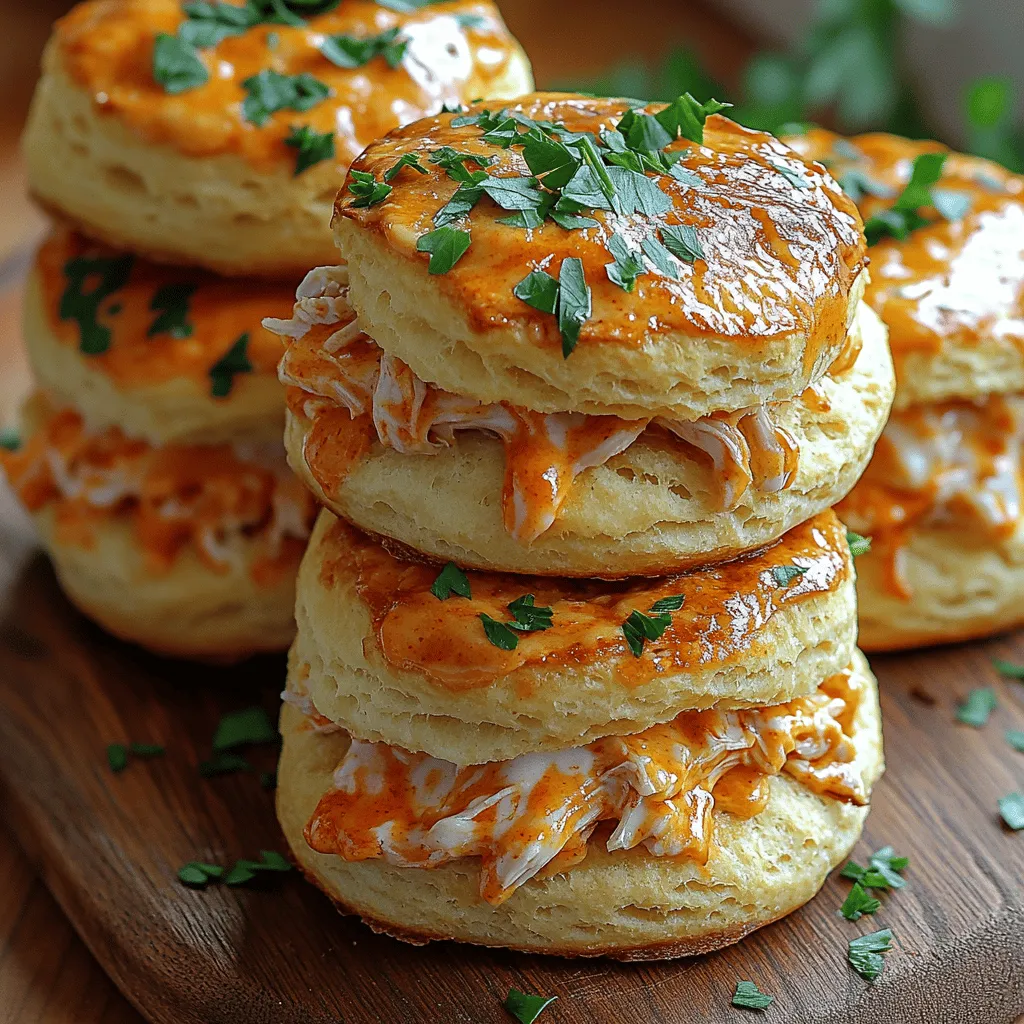 Buffalo chicken dishes have surged in popularity over the years, becoming a staple in American cuisine. From classic buffalo wings served at sporting events to buffalo chicken dip at family gatherings, the spicy, tangy flavor profile is beloved by many. Among the myriad of ways to enjoy this flavor, Buffalo Chicken Biscuit Sandwich Sliders stand out as a perfect marriage of taste and convenience. These sliders combine tender, shredded buffalo chicken with fluffy biscuits, creating a delightful bite that is sure to impress at any gathering.