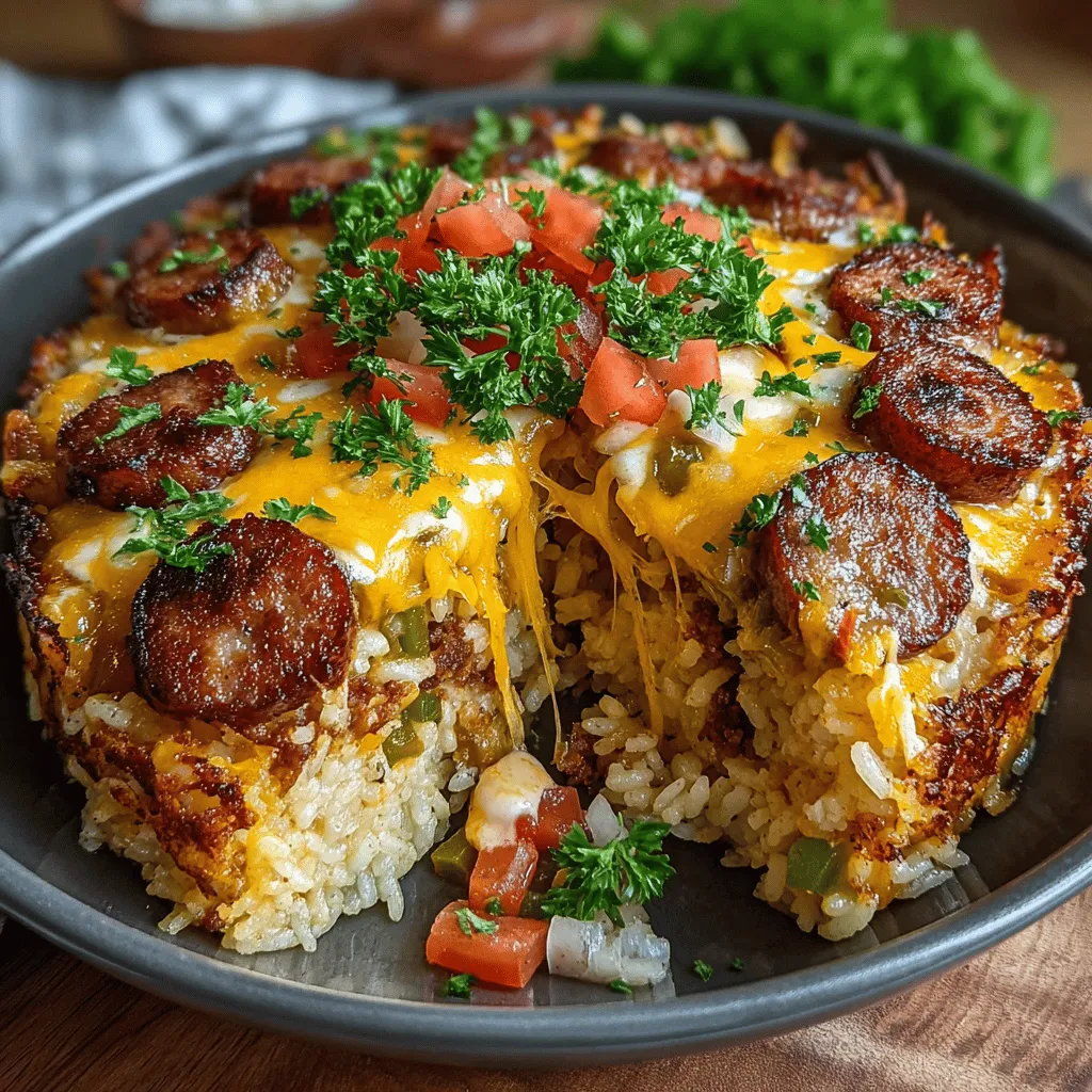 There’s something about the rich, vibrant flavors of Cajun cuisine that makes my heart sing. Growing up in a family that cherished hearty meals, I was fortunate enough to have a grandmother who could whip up the finest gumbo, jambalaya, and, of course, her signature spicy sausage and rice bake. This Spicy Cajun Sausage and Rice Bake, with its perfect balance of spice and comfort, is a dish that evokes fond memories of family gatherings and the joy of sharing good food. I’m excited to share this recipe with you, one that’s not only delicious but also easy to prepare, making it perfect for weeknight dinners or gatherings with friends.