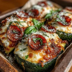 In the world of culinary creativity, healthy pizza alternatives have gained significant popularity, and for good reason. Many home cooks are eager to find ways to enjoy their favorite dishes without compromising their dietary goals. One such innovative approach is embodied in the concept of Cheesy Zucchini Pizza Boats. This delightful recipe not only satisfies those pizza cravings but does so in a way that is low in carbohydrates and rich in flavor. Zucchini, a versatile vegetable, serves as the perfect base for this dish, making it an excellent choice for anyone looking to enjoy a guilt-free pizza experience.