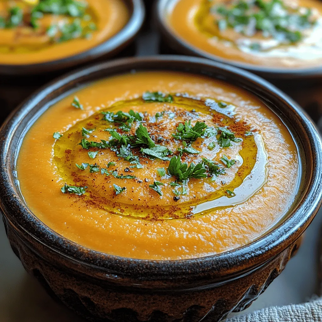 Creamy Roasted Carrot Soup is a delightful and nourishing dish that brings together the natural sweetness of carrots with the rich, velvety texture of coconut milk. This soup not only warms the soul but also captivates the palate with its inviting flavors and comforting aroma. Perfect for chilly evenings or as an elegant starter for a dinner party, this soup celebrates the humble carrot, transforming it into a gourmet experience.