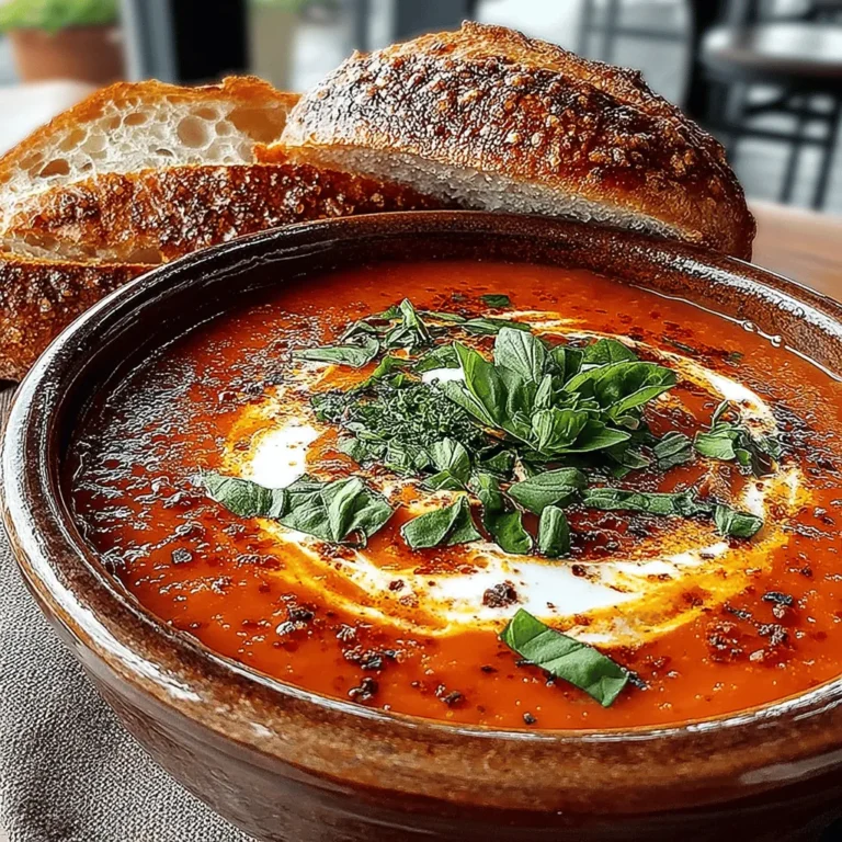 In the realm of comfort foods, few dishes evoke the same sense of warmth and nostalgia as a bowl of tomato basil soup. Our recipe, Silky Smooth Tomato Basil Bliss, takes this classic dish to new heights, offering a creamy, velvety texture that soothes the soul. Whether it’s a chilly autumn evening or a sunny summer day, this delightful soup presents the perfect balance of flavors and comfort, making it an ideal choice for any season.
