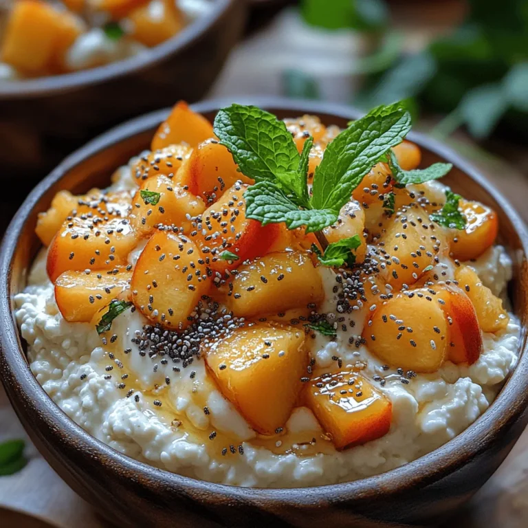 In the sweltering heat of summer, finding a dish that refreshes and nourishes can be a challenge. However, the Peach Paradise Cottage Cheese Bowls rise to the occasion with their delightful combination of creamy texture, juicy sweetness, and vibrant flavors. This recipe is a perfect embodiment of summer, featuring fresh, ripe peaches that are at their peak during the warm months. The Peach Paradise Cottage Cheese Bowls serve as an ideal snack, breakfast option, or light dessert—satisfying your cravings while providing a healthy, balanced meal.
