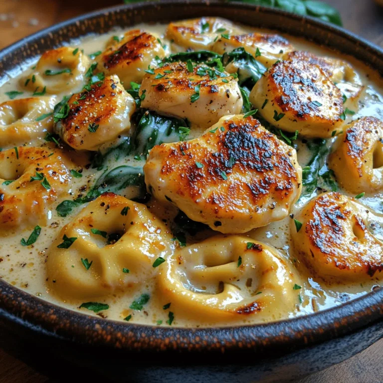 When it comes to comfort food that impresses, few dishes rival the rich and creamy allure of Chicken Alfredo Tortellini. This recipe brings together the velvety smoothness of Alfredo sauce, perfectly cooked chicken breast, and tender cheese-filled tortellini into a harmonious ensemble that is sure to delight your taste buds. The combination of these elements not only creates a satisfying meal but also offers a visual feast that can elevate any dining occasion. Whether it's a cozy family dinner, a gathering with friends, or a special celebration, Silky Chicken Alfredo Tortellini is a versatile dish that fits seamlessly into any culinary repertoire.