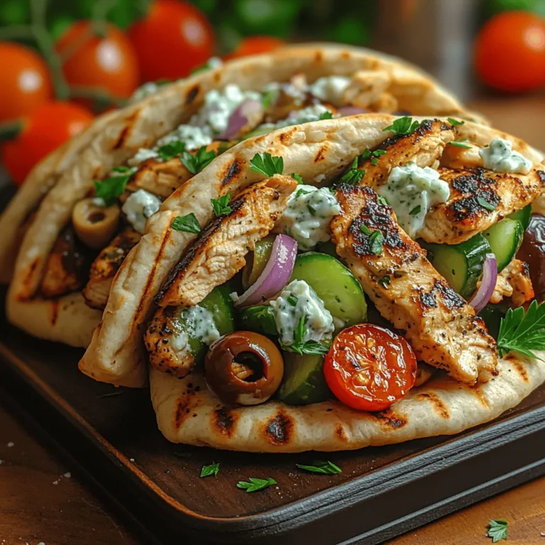There’s something incredibly comforting about the aroma of grilled chicken wafting through the kitchen, mingling with hints of lemon and fresh herbs. It takes me back to those sun-kissed summer days spent in my grandmother’s garden, where she would whip up the most delightful Mediterranean dishes, often using the fresh produce she grew herself. One recipe that always stood out, both for its vibrant flavors and simple preparation, was her Greek chicken pita pockets. Today, I’m excited to share my take on this classic dish—the Zesty Greek Chicken Pita Pockets. Packed with flavor and freshness, these pita pockets are perfect for a quick lunch or a lively dinner. Let’s dive into this delicious recipe!