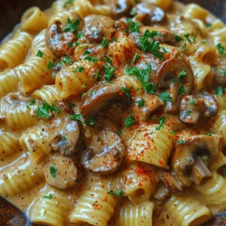 To achieve a luscious, creamy sauce for your mushroom stroganoff, start by combining your sautéed mushrooms and onions with a splash of vegetable broth or white wine. This not only deglazes the pan, lifting those delicious browned bits, but also adds depth to your sauce. Next, reduce the heat to medium and sprinkle in some flour, stirring constantly. This will help thicken your sauce beautifully.