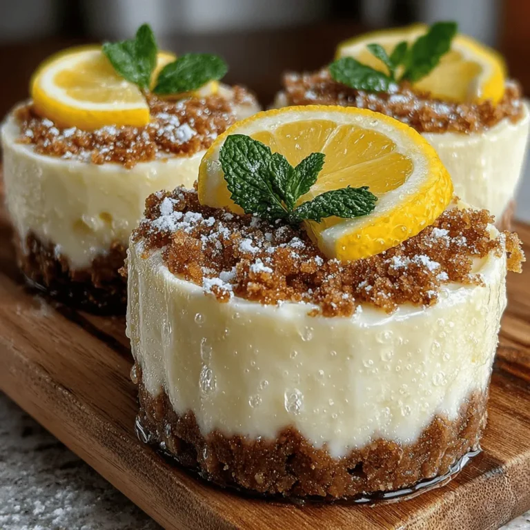 When the sun is shining bright and the temperature climbs, there’s nothing quite like a chilled dessert to cool you down. Enter the Zesty Frozen Lemonade Pie Cups—a delightful treat that encapsulates the essence of summer in every bite. This recipe strikes the perfect balance between sweet and tart, making it an irresistible option for anyone craving a refreshing indulgence. Whether you're hosting a summer gathering, celebrating a family get-together, or simply looking for a quick and easy dessert for a weeknight meal, these pie cups are sure to impress.
