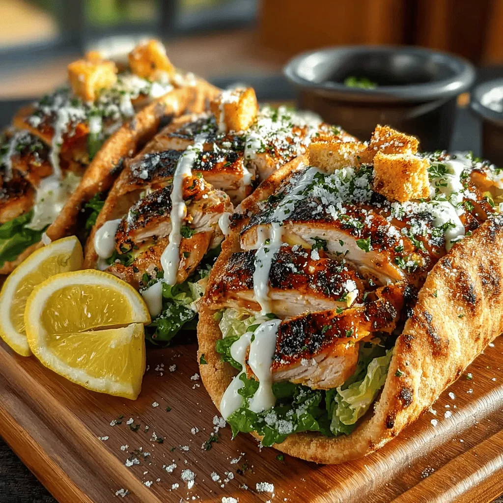 In the world of culinary delights, few combinations resonate as well as the classic Caesar salad. Known for its creamy dressing and crisp romaine lettuce, this timeless dish has won the hearts of many. However, if you’re looking for a healthy yet satisfying twist on this beloved staple, the Grilled Chicken Caesar Pita is your answer. This recipe not only elevates the traditional Caesar salad but also wraps it in a convenient pita, making it perfect for meal prep, quick lunches, or a casual dinner that doesn't compromise on flavor.