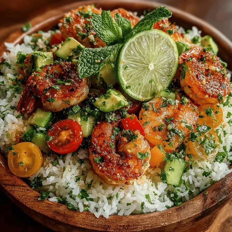 Welcome to a delightful exploration of a dish that's perfect for those warm, sunny days when you crave something light yet satisfying. The Chilled Shrimp & Herb Rice Delight is not only a feast for the eyes with its vibrant colors but also a powerhouse of nutrition, making it an ideal choice for gatherings, picnics, or a healthy meal at home. This dish combines tender shrimp, aromatic jasmine rice, and an array of fresh vegetables, all harmoniously blended with fragrant herbs and a zesty dressing. Whether you're looking to impress guests or simply indulge in a refreshing meal, this recipe is sure to become a favorite.