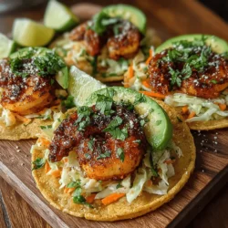 When it comes to fresh and flavorful meals, shrimp tacos emerge as a top contender, delivering a delightful combination of taste and texture that is hard to resist. These zesty shrimp tacos, paired with a crunchy lime slaw, are not just a feast for the palate but also a vibrant addition to any meal. The contrast between the succulent shrimp and the crisp, tangy slaw creates a harmonious balance, making each bite a burst of flavor.