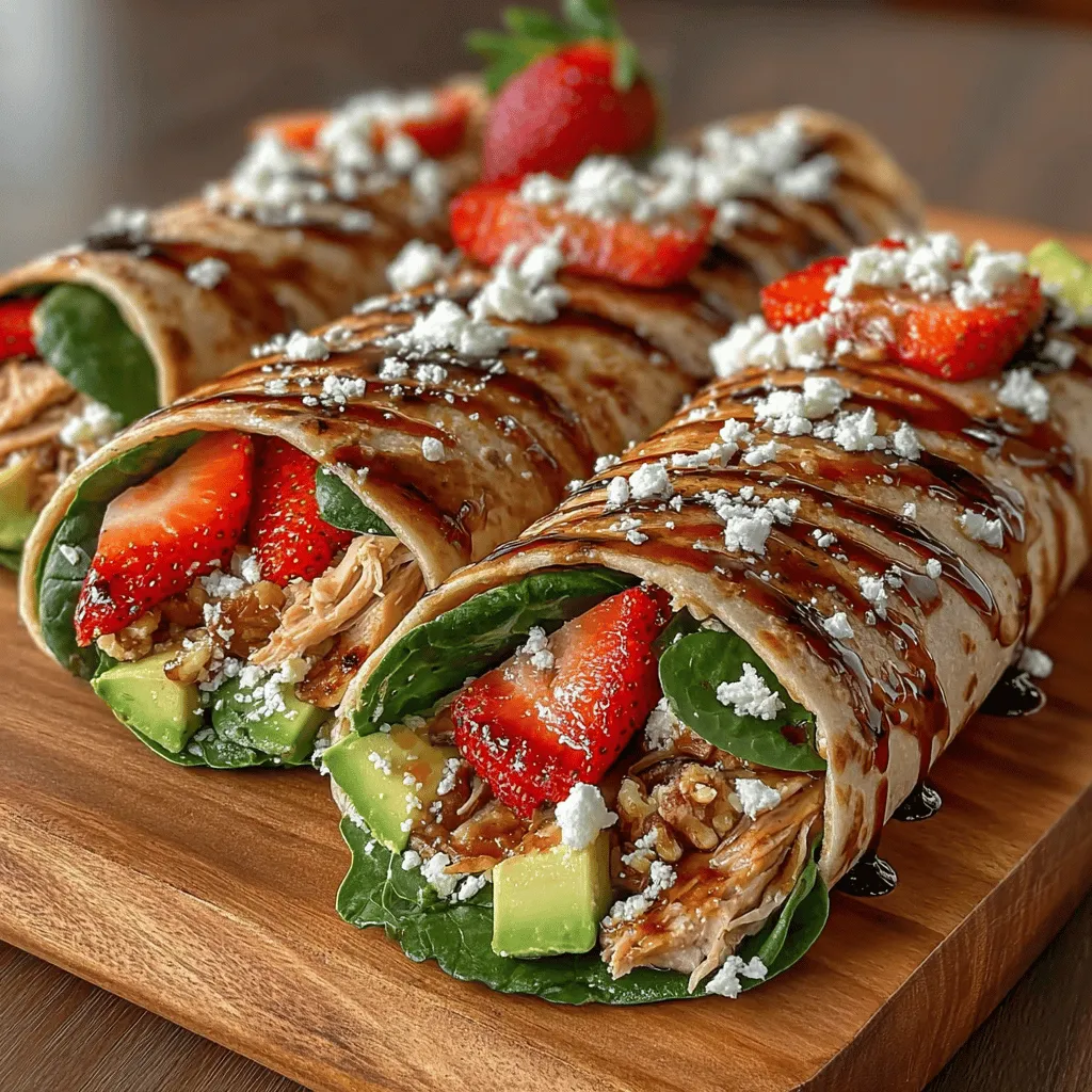 When it comes to enhancing the flavors of your Sweet & Savory Strawberry Spinach Chicken Wrap, the balsamic vinaigrette plays a pivotal role. You have the option to either buy a pre-made dressing or whip up your own at home.