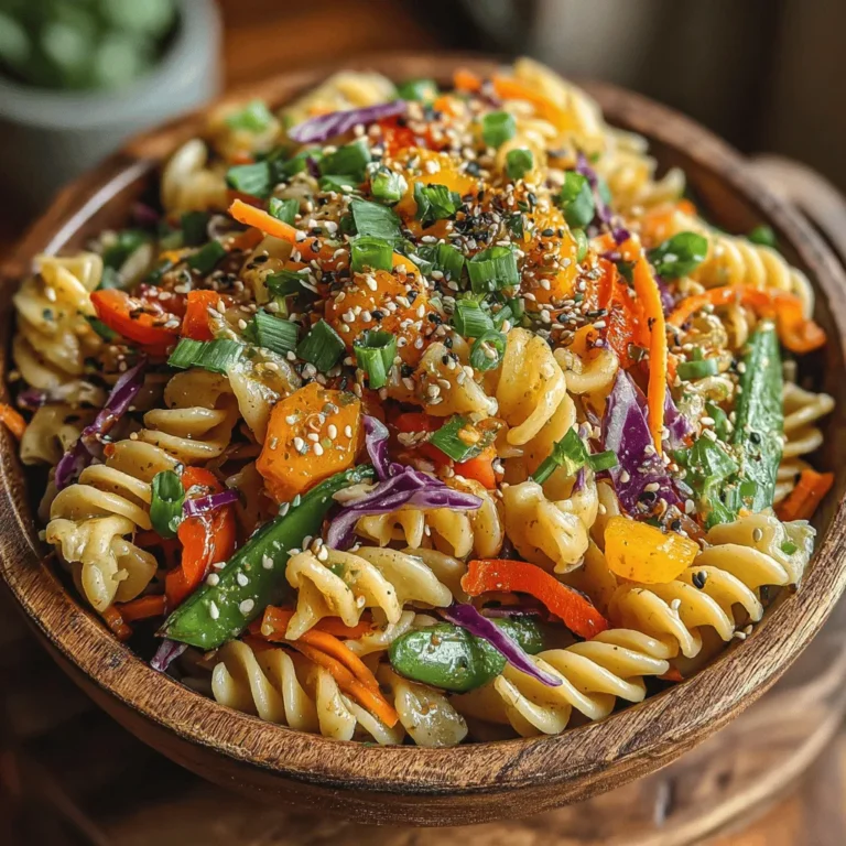 As the warm weather approaches, nothing beats the allure of a refreshing, nutritious dish that tantalizes the taste buds while keeping you light and energized. Enter the Chilled Sesame Delight Pasta Salad—a vibrant, colorful medley of flavors that is perfect for summer gatherings, picnics, or even a light lunch at home. This salad not only catches the eye with its array of hues but also offers a satisfying crunch that makes every bite enjoyable.
