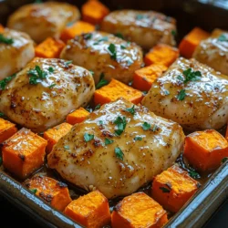 In the world of comfort food, few dishes can compete with the heartwarming combination of sweet potatoes and chicken. This Honey Glazed Sweet Potato Chicken Bake not only tantalizes your taste buds but also provides a nutritious meal for the entire family. The marriage of tender chicken with caramelized sweet potatoes creates a dish that is both satisfying and wholesome. With a perfect balance of sweetness from honey and earthiness from sweet potatoes, this recipe is sure to become a staple in your kitchen.