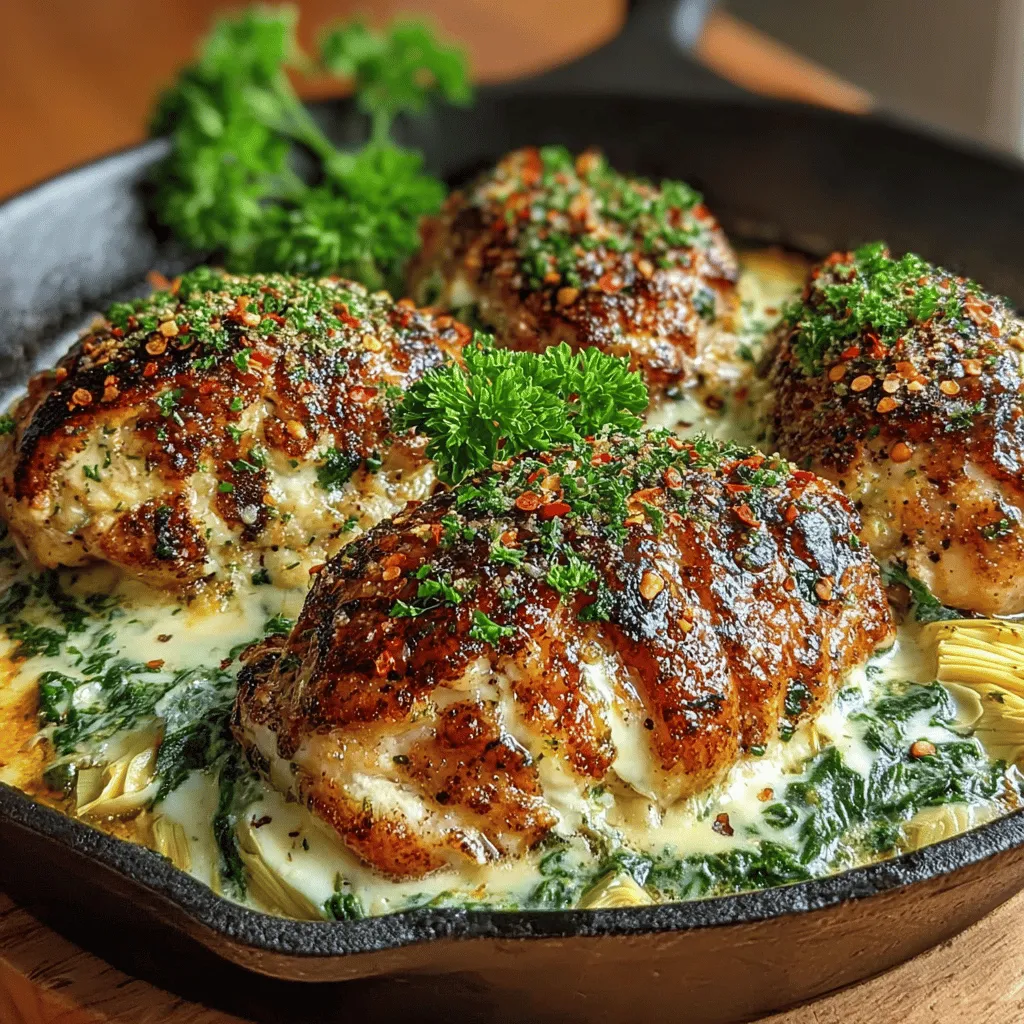 The aroma of a home-cooked meal wafts through the air, bringing back memories of family gatherings and cozy evenings spent around the dinner table. One dish that never fails to gather my family around is the Creamy Spinach Artichoke Chicken Bake. This recipe perfectly marries tender chicken breasts with a rich, creamy sauce, infused with nutritious spinach and artichoke hearts. The result is a comforting dish that is not only ideal for weeknight dinners but also shines at special occasions, making it a versatile addition to any home cook's repertoire.