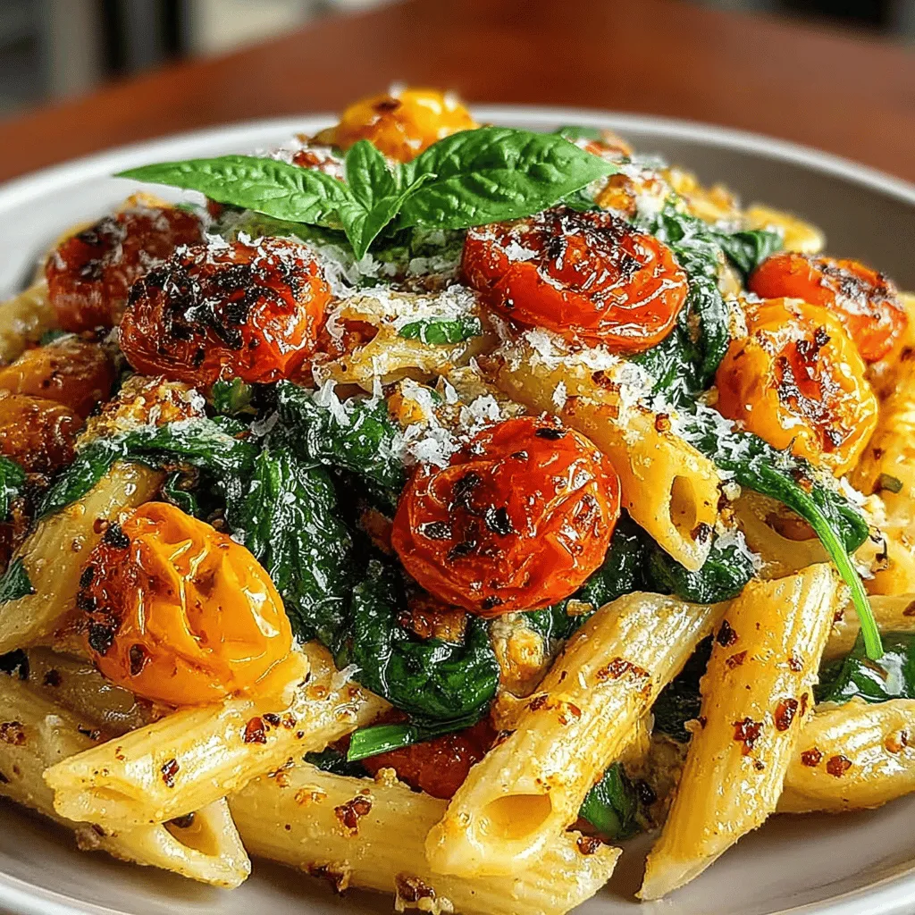 If you're in search of a dish that brings together comfort and freshness, look no further than Creamy Roasted Tomato and Ricotta Penne. This delightful pasta dish combines the rich, creamy texture of ricotta cheese with the sweet, slightly tangy burst of roasted cherry tomatoes, creating a symphony of flavors that is both satisfying and invigorating. It’s the perfect meal to whip up on a busy weeknight or to impress guests at a gathering, as it embodies the essence of Italian cuisine—simple, fresh ingredients transformed into something extraordinary.