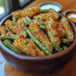 In a world where snacking often leads to unhealthy choices, the Crispy Air-Fried Green Bean Fries emerge as a refreshing and nutritious alternative. This innovative recipe takes fresh green beans, a vegetable typically overlooked in the snack department, and transforms them into a satisfying, crunchy treat that not only curbs your cravings but also aligns with a healthier lifestyle. Whether you're looking for a quick snack, an appetizer to impress your guests, or a side dish that adds a unique twist to your meal, these green bean fries are the answer.