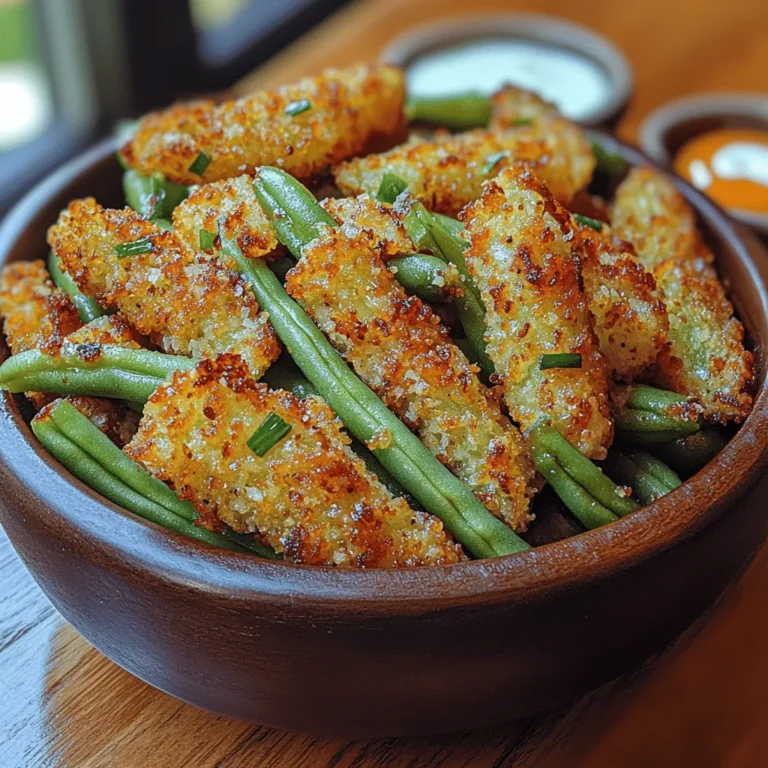 In a world where snacking often leads to unhealthy choices, the Crispy Air-Fried Green Bean Fries emerge as a refreshing and nutritious alternative. This innovative recipe takes fresh green beans, a vegetable typically overlooked in the snack department, and transforms them into a satisfying, crunchy treat that not only curbs your cravings but also aligns with a healthier lifestyle. Whether you're looking for a quick snack, an appetizer to impress your guests, or a side dish that adds a unique twist to your meal, these green bean fries are the answer.