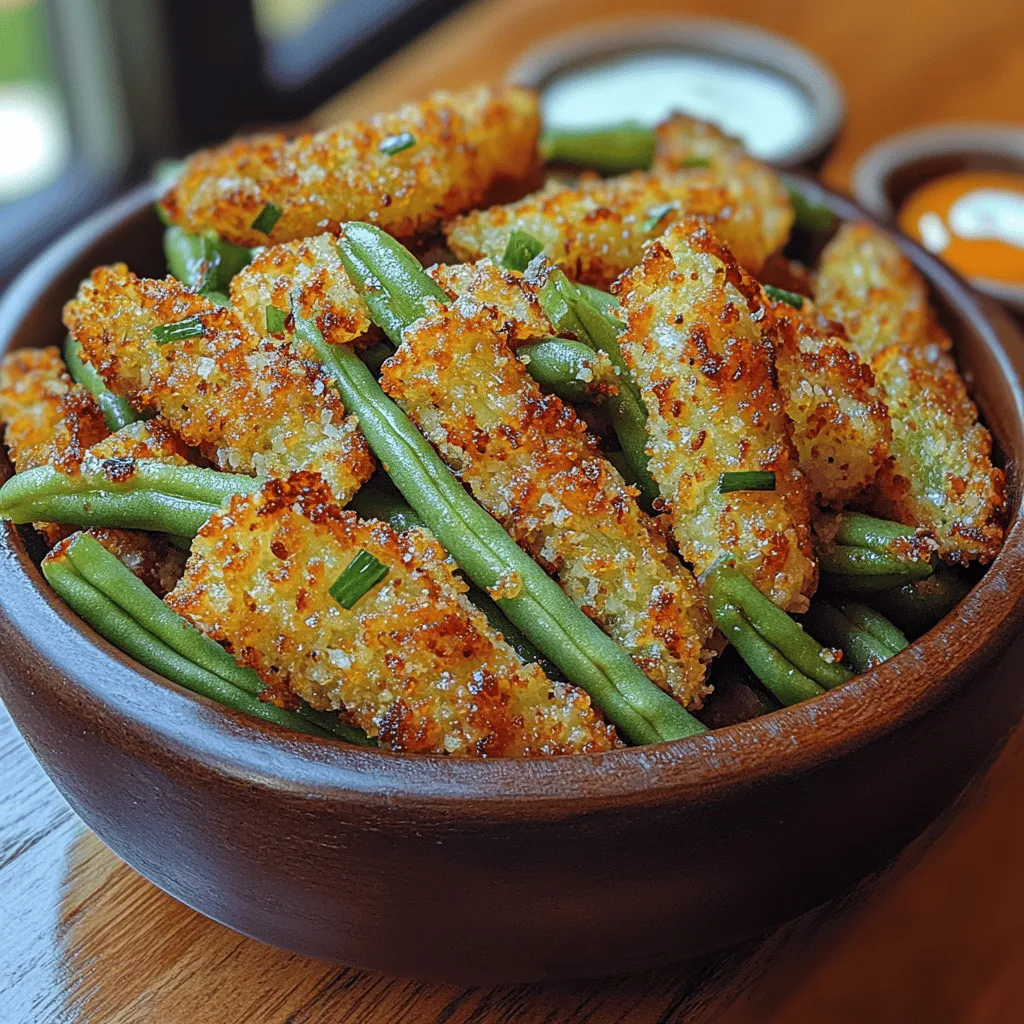 In a world where snacking often leads to unhealthy choices, the Crispy Air-Fried Green Bean Fries emerge as a refreshing and nutritious alternative. This innovative recipe takes fresh green beans, a vegetable typically overlooked in the snack department, and transforms them into a satisfying, crunchy treat that not only curbs your cravings but also aligns with a healthier lifestyle. Whether you're looking for a quick snack, an appetizer to impress your guests, or a side dish that adds a unique twist to your meal, these green bean fries are the answer.
