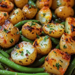 Zesty Lemon Garlic Roasted Potatoes & Vibrant Green Beans
