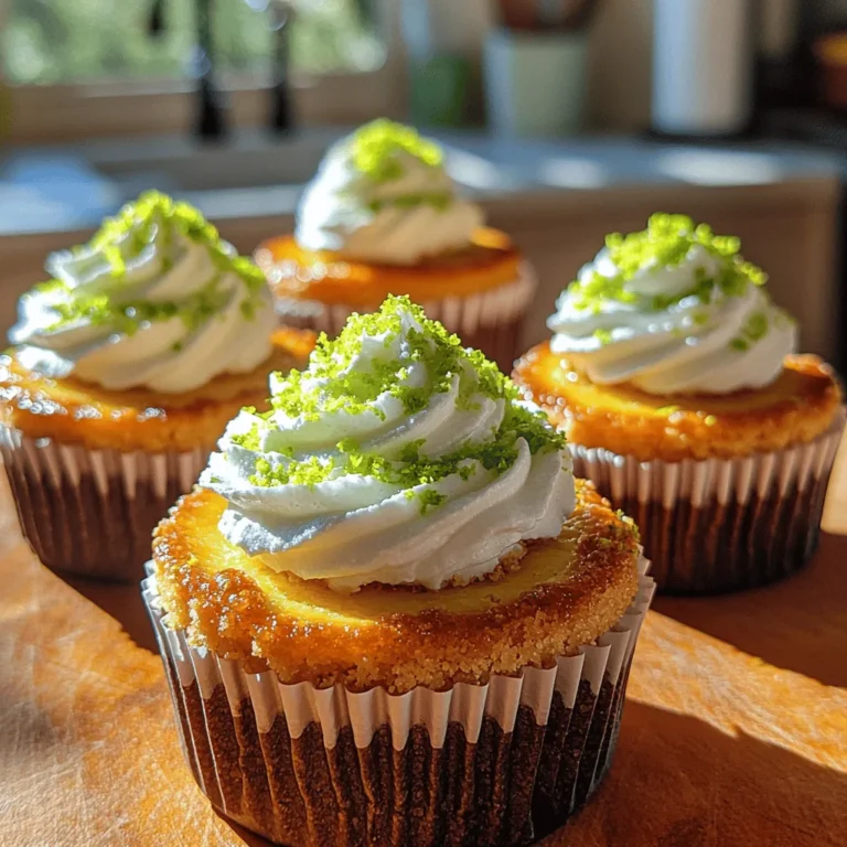 If you're seeking a dessert that perfectly balances sweetness and tartness, look no further than zesty mini key lime cheesecakes. These delightful treats are not only visually appealing but also serve as a refreshing way to end any meal. Their individual portions make them ideal for sharing, whether at a summer barbecue, holiday gathering, or an intimate dinner party. The combination of creamy cheesecake and the unique tang of key limes creates a flavor profile that is both vibrant and satisfying, making them a favorite among dessert enthusiasts.