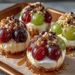 To create the creamy base for your Chilled Grape Bliss Bites, start by choosing high-quality Greek yogurt. Greek yogurt is known for its thick consistency and tangy flavor, making it an ideal choice for this recipe. In a medium-sized mixing bowl, add approximately two cups of plain Greek yogurt. Using a whisk or a spatula, begin to mix the yogurt thoroughly to achieve a smooth and creamy texture.