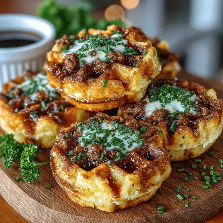 Waffles have long been cherished as a versatile meal option, transcending their traditional breakfast roots to become a beloved choice for any time of day. From classic sweet toppings like maple syrup and fresh fruit to innovative savory creations, waffles have evolved into a canvas for culinary creativity. Among the many delightful variations, Mini Sausage Cheddar Waffle Rounds stand out as a savory twist that combines the comforting texture of waffles with the hearty flavors of sausage and cheese.