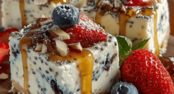 Creamy Frozen Yogurt Almond Chia Squares