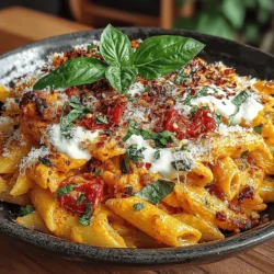 Creamy roasted red pepper pasta is a culinary delight that combines the rich, velvety texture of cream with the smoky sweetness of roasted red peppers. This dish not only satisfies the palate but also highlights the beauty of fresh, high-quality ingredients. Its versatility makes it suitable for various occasions, whether you seek a comforting weeknight dinner or an impressive meal to serve at a gathering. With its vibrant color and inviting aroma, creamy roasted red pepper pasta is sure to become a favorite in any household.