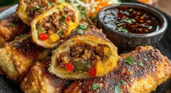 Spicy Hatch Chili Chicken Egg Rolls