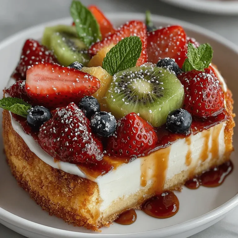 Fruit pizza is a delightful dessert that has captured the hearts (and taste buds) of many. This innovative treat combines the best of both worlds: the sweetness of a cookie crust and the freshness of fruit, all held together by a luscious creamy frosting. The Vibrant Berry Bliss Fruit Pizza takes this concept to new heights, offering a colorful and refreshing option that’s perfect for various occasions, from summer picnics to birthday parties. Its eye-catching presentation and fresh flavors make it an instant crowd-pleaser, ensuring that it will be a hit whether served at a casual gathering or a more formal event.