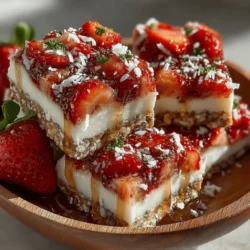 The first step in bringing your Frozen Strawberry Coconut Oat Bars to life is carefully incorporating the diced strawberries into your oat mixture. It's essential to do this gently to maintain the integrity of the strawberries, allowing for bursts of flavor in every bite. Begin by adding the diced strawberries to the bowl containing your oat and coconut mixture. With a spatula or wooden spoon, fold the strawberries into the mixture, being cautious not to break them apart. Aim for an even distribution; you want the sweet strawberry goodness to be present in each bar without turning the mixture into a mushy blend. This step is crucial, as it enhances the final taste and texture of your bars.