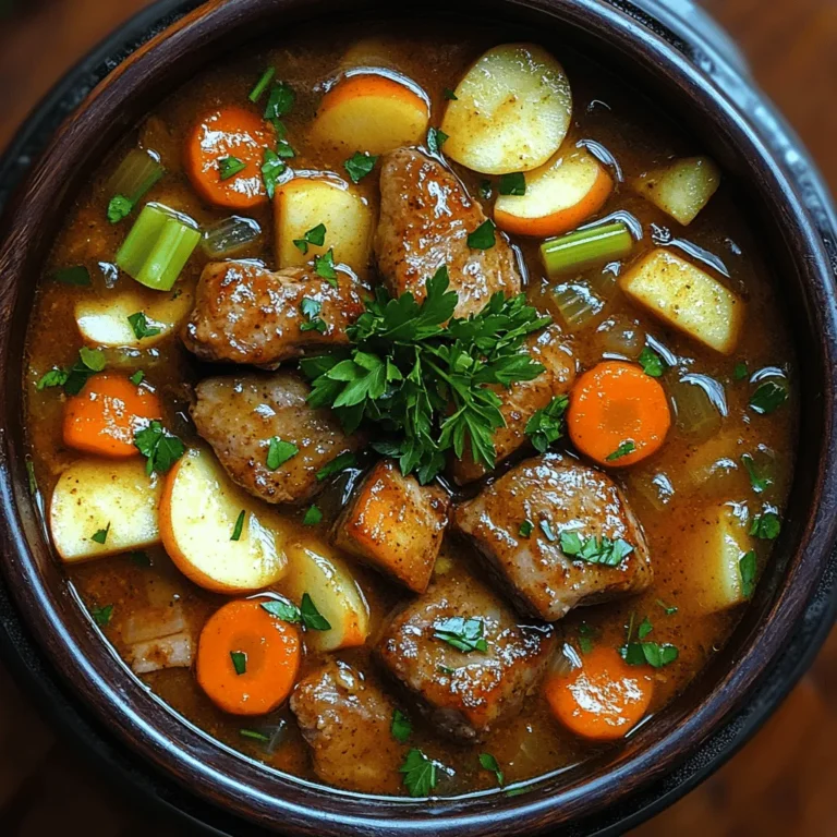 Before we dive into the heart of our Cozy Fall Crockpot Pork and Apple Stew, one essential step deserves our attention: searing the pork. This initial step is crucial for flavor development. Searing the meat creates a beautiful caramelized crust on the outside, enhancing the overall taste of the stew.