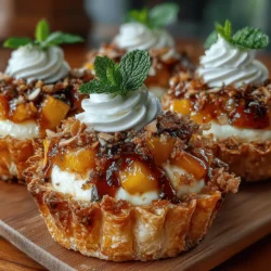 Peachy Mini Tarts with Almond Cream are a vibrant and delectable dessert that beautifully showcases the juicy sweetness of summer peaches. This delightful treat combines a flaky, crisp pastry shell with a rich and creamy almond filling, creating a harmonious blend of flavors and textures that will excite the taste buds of any dessert lover. Ideal for summer gatherings, picnics, or simply indulging at home, these mini tarts are as visually appealing as they are delicious. In this article, we will delve into the essential ingredients, preparation steps, and the delightful flavors that make these tarts a beloved choice among dessert enthusiasts.