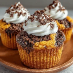 To create the ultimate Pumpkin Chocolate Swirl Cupcakes, balance is key, particularly in the chocolate layer. This mixture should complement rather than overpower the pumpkin batter. Start by using high-quality cocoa powder; this will enhance the chocolate flavor without introducing bitterness. If you prefer a sweeter cupcake, consider adding a touch more sugar to the chocolate mixture—aim for a balance that allows the rich chocolate notes to shine through while still allowing the warmth of the pumpkin spices to come forward.