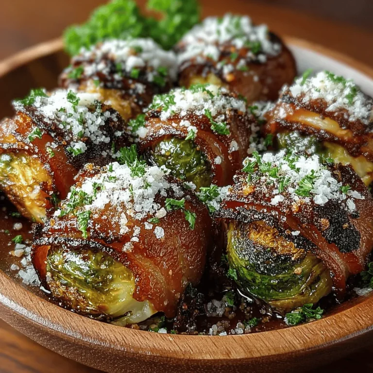 In the world of appetizers, few dishes can boast the kind of delightful combination that crispy bacon-wrapped Brussels sprouts provide. This recipe marries the rich, savory flavor of bacon with the subtle nuttiness of Brussels sprouts, creating an irresistible dish that is perfect for any occasion. Whether you're hosting an elegant dinner party or enjoying a cozy family meal, these Bacon-Wrapped Brussels Sprouts are sure to be a showstopper, captivating the taste buds of your guests and family alike.