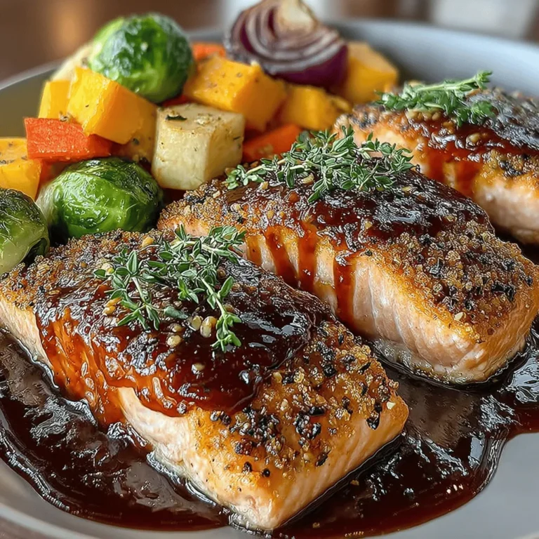 Fall is the time when we crave meals that are both hearty and wholesome. Incorporating seasonal ingredients into your dishes not only enhances flavors but also supports local farmers and sustainable practices. The Maple-Glazed Salmon with Roasted Fall Veggies is a perfect example of how to bring the season’s best to your table. Salmon, a nutrient-dense fish, takes center stage with its rich, buttery texture and robust flavor, while the roasted vegetables provide a vibrant array of colors and nutrients.
