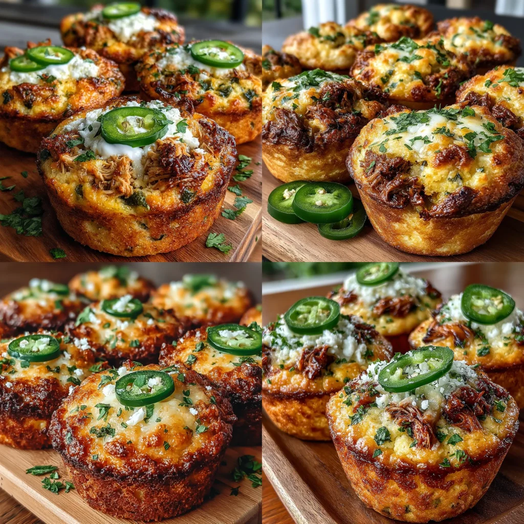 When it comes to culinary creativity, few dishes can rival the vibrant and exciting fusion of flavors found in our Spicy Delight: Green Chili Chicken Taco Muffins. These muffins take the beloved essence of tacos and transform them into a convenient and delectable handheld treat. Imagine biting into a warm muffin bursting with zesty green chilies, tender chicken, and gooey melted cheese—it's a flavor experience that’s sure to excite your taste buds.