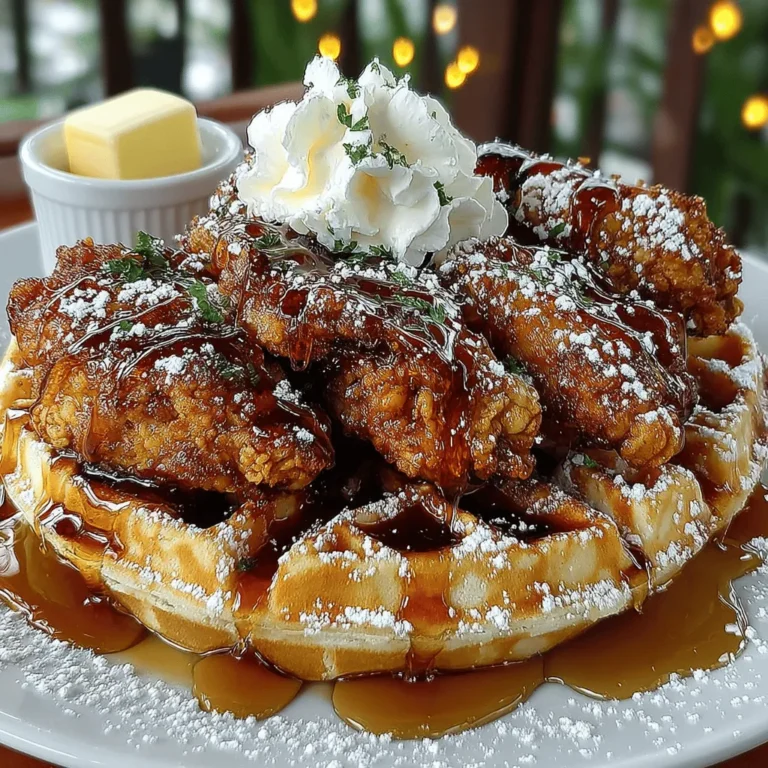 Southern Comfort Chicken & Waffles is a cherished dish that embodies the heart and soul of Southern cuisine. The harmonious pairing of crispy fried chicken and fluffy waffles creates a tantalizing combination that delights the palate at any time of day—be it breakfast, brunch, or a hearty dinner. This iconic dish not only satisfies hunger but also evokes a sense of nostalgia, often associated with family gatherings, celebrations, and soul food culture.