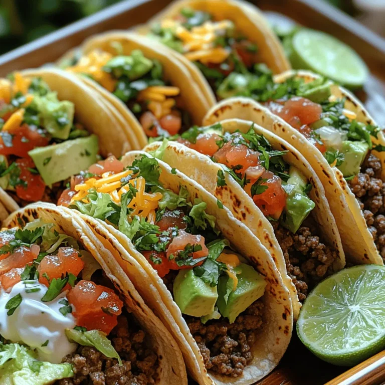 Creating the perfect beef taco is not just about the meat; it's about how you assemble it. A well-constructed taco enhances not only the flavor but also the overall dining experience. To achieve that, consider the following layering techniques that balance flavors and ensure every bite bursts with deliciousness.