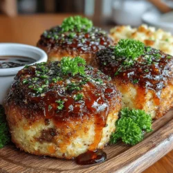 Savory Air Fryer Mini Meatloaves with Zesty Glaze