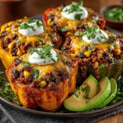 Quick Air Fryer Taco-Stuffed Bell Peppers