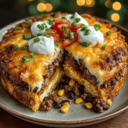 Cheesy Ground Beef Taco Pie Recipe
