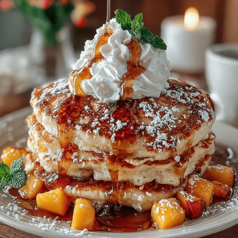 Pancakes have long held a special place in breakfast traditions around the world, celebrated for their versatility and comforting appeal. Whether stacked high with syrup, adorned with fresh fruits, or enjoyed plain with a dusting of powdered sugar, pancakes offer a satisfying start to any day. Among the myriad of pancake variations, fluffy peach pancakes stand out, thanks to their incorporation of fresh, juicy peaches that bring a sweet, summery flavor to each bite.