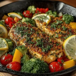 Zesty One-Pan Lemon Garlic Chicken & Veggies
