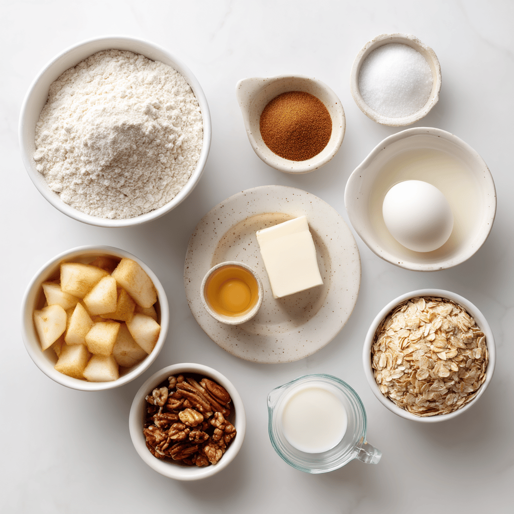 Ingredients for Apple Cinnamon Crisp Air Fryer Pancakes