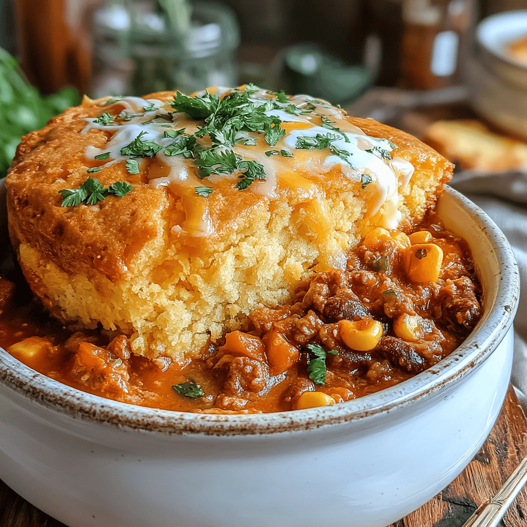 Comfort food at its finest, this Creamy Slow Cooker Chili with Cornbread Topping is the ultimate dish to warm you up on a chilly day. With the perfect balance of flavors, this recipe combines the hearty richness of traditional chili with a delightful creamy twist that will have everyone coming back for seconds. The slow cooker does all the heavy lifting, allowing the ingredients to meld together beautifully, giving you time to relax while the delicious aroma fills your home.